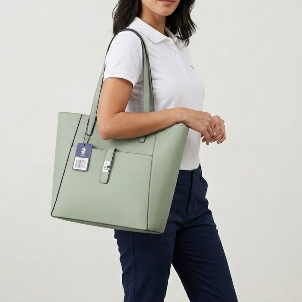 IZOD Sage Tote Bag Pebble Faux Leather Shoulder Bag INV01071 NEW